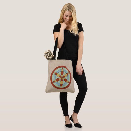 Suffolk Hexafoil (Daisy Wheel) Witch Mark Tote Bag (Op model)