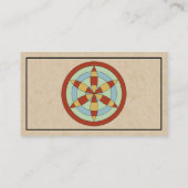 Suffolk Hexafoil (Daisy Wheel) Witch Mark Visitekaartje (Achterkant)