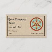 Suffolk Hexafoil (Daisy Wheel) Witch Mark Visitekaartje (Voorkant)