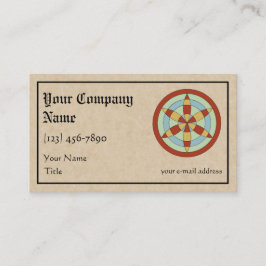 Suffolk Hexafoil (Daisy Wheel) Witch Mark Visitekaartje