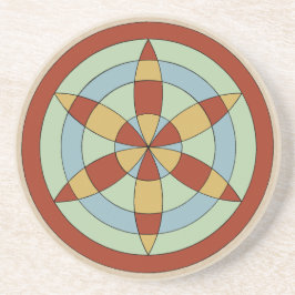 Suffolk Hexafoil (Daisy Wheel) Witch Mark Zandsteen Onderzetter