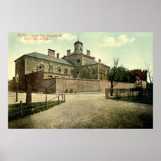 Suffolk Jail Boston Massachusetts 1915  Poster (Voorkant)