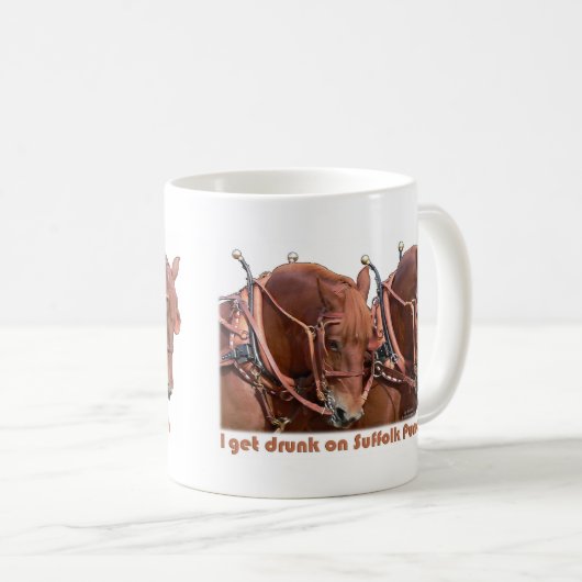Suffolk Punch Draft Horse Koffiemok (Voorkant rechts)