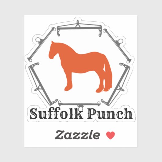 Suffolk Punch Sticker (Vel)