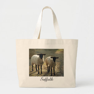 Suffolk-schaap middagzonlicht pastorale scène grote tote bag