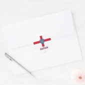 Suffolk St Edmund's Proposal Flag with Name Ronde Sticker (Envelop)