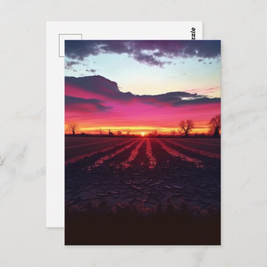 Suffolk Sunset before Dusk Briefkaart (Voorkant / Achterkant)