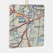 Suffolk VA  kaart Keramisch Ornament (Rechts)