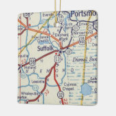 Suffolk VA  kaart Keramisch Ornament (Links)