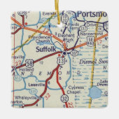 Suffolk VA  kaart Keramisch Ornament (Voorkant)