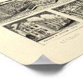 Suffolk Virginia 1907 Antiek Panorama Poster (Hoek)