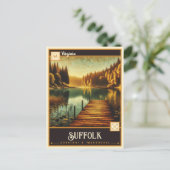 Suffolk, Virginia | Oude ansichtkaart Briefkaart (Staand voorkant)