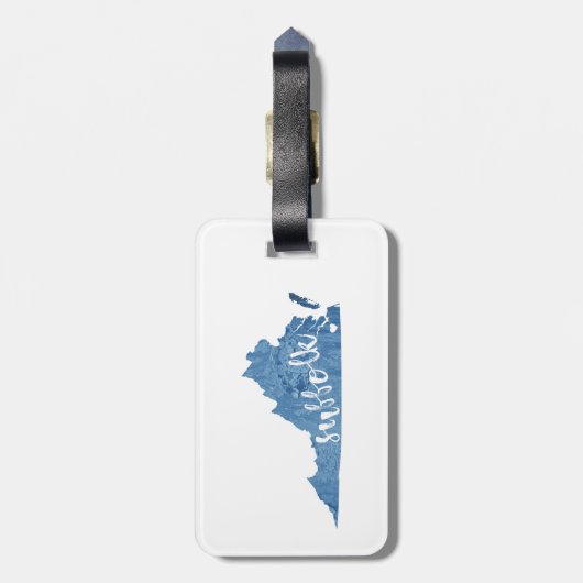 Suffolk Virginia Wood Grain Bagagelabel (Achterkant verticaal)