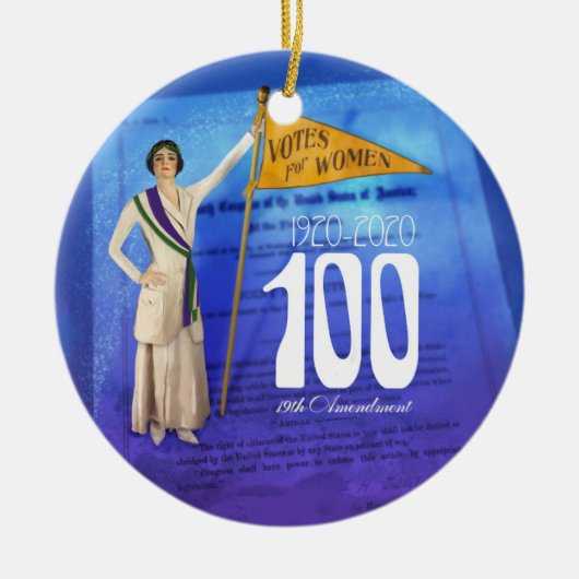 Suffrage Centennial Holiday Ornament (Voorkant)