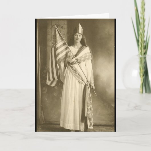 suffrage liberity lady wenskaart kaart (Voorkant)