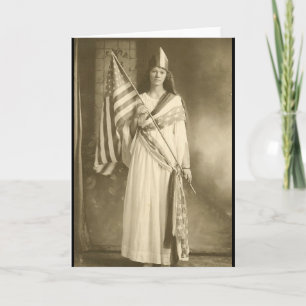 suffrage liberity lady wenskaart kaart