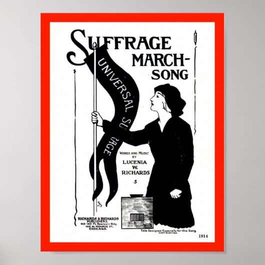 Suffrage March Song 1914 — Specificaties muziekHo Poster (Voorkant)