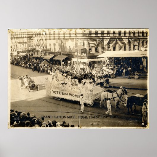 Suffrage-parade voor vrouwen en gelijke rechten poster (Voorkant)