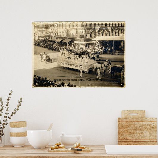 Suffrage-parade voor vrouwen en gelijke rechten poster (Keuken)