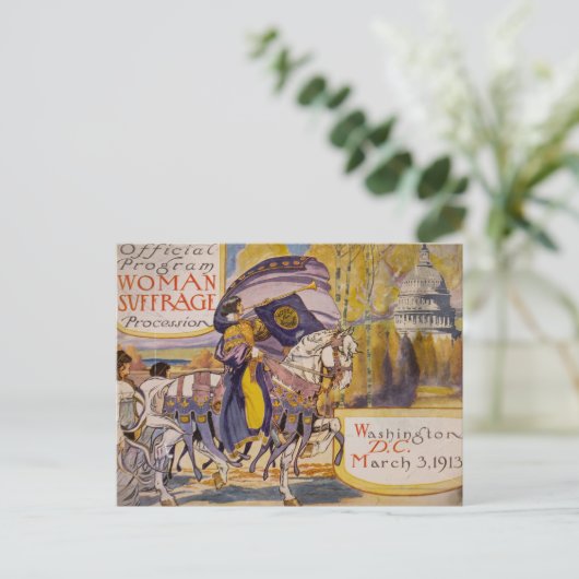 Suffrage Procession 1913 Briefkaart (Staand voorkant)