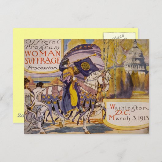 Suffrage Procession 1913 Briefkaart (Voorkant / Achterkant)