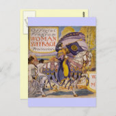 Suffrage Procession 1913 Briefkaart (Voorkant / Achterkant)