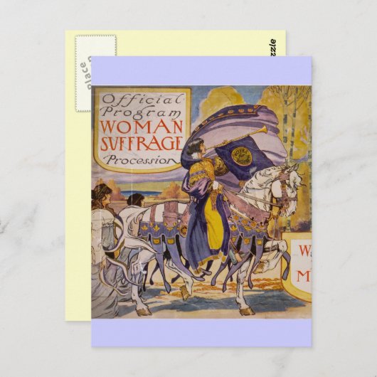 Suffrage Procession 1913 Briefkaart (Voorkant / Achterkant)