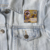 Suffrage Procession 1913 Vierkante Button 5,1 Cm (In situ)