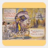 Suffrage Procession 1913 Vierkante Sticker (Voorkant)