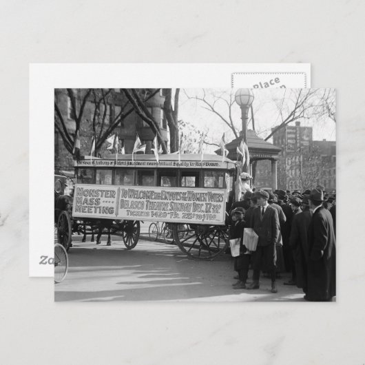 Suffrage Rally, 1919 Briefkaart (Voorkant / Achterkant)