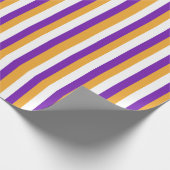 Suffrage vlag Gold White Paars Stripe Cadeaupapier (Hoek)