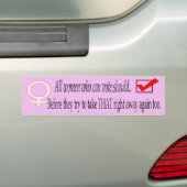 suffragette bumpersticker (Op auto)