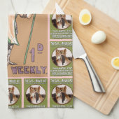 Suffragette Cat and Mouse Act Tea Towel Theedoek (Quarter Fold)