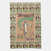 Suffragette Cat and Mouse Act Tea Towel Theedoek (Verticaal)