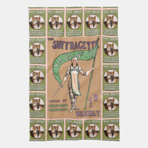 Suffragette Cat and Mouse Act Tea Towel Theedoek