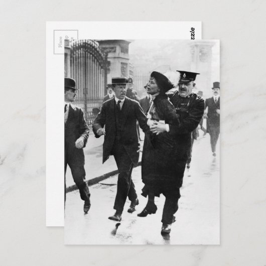 Suffragette Emmeline Pankhurst gearresteerd in 191 Briefkaart (Voorkant / Achterkant)