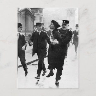 Suffragette Emmeline Pankhurst gearresteerd in 191 Briefkaart