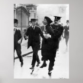 Suffragette Emmeline Pankhurst gearresteerd in 191 Poster (Voorkant)