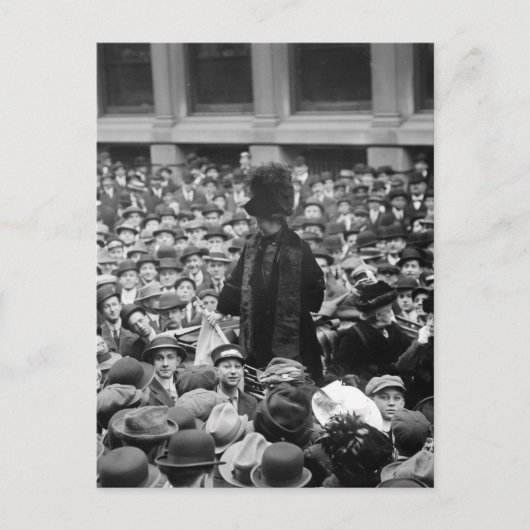 Suffragette heeft de straat op: begin jaren 1910 briefkaart (Voorkant)