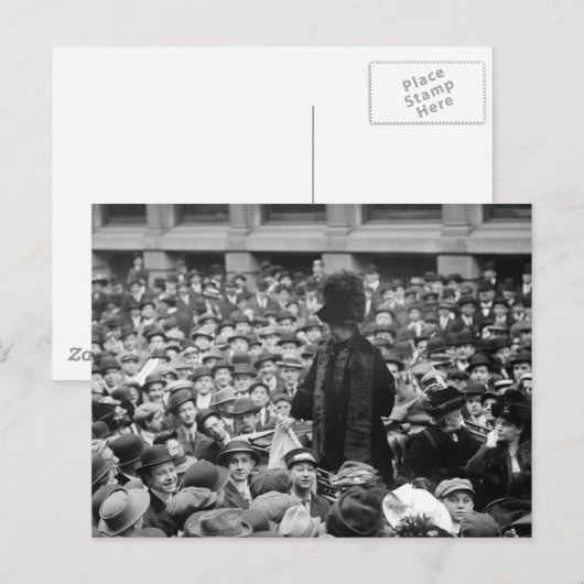 Suffragette heeft de straat op: begin jaren 1910 briefkaart (Voorkant / Achterkant)