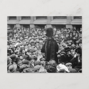 Suffragette heeft de straat op: begin jaren 1910 briefkaart