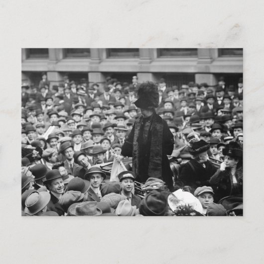 Suffragette heeft de straat op: begin jaren 1910 briefkaart (Voorkant)