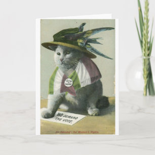  suffragette kat, kaart