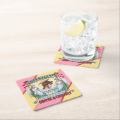 Suffragette koffie en cichorei kartonnen onderzetters (Insitu)