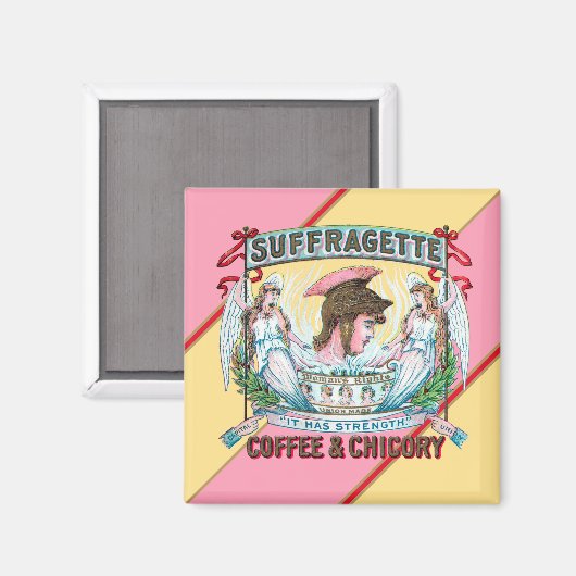 Suffragette koffie en cichorei magneet (Voorkant / Achterkant)