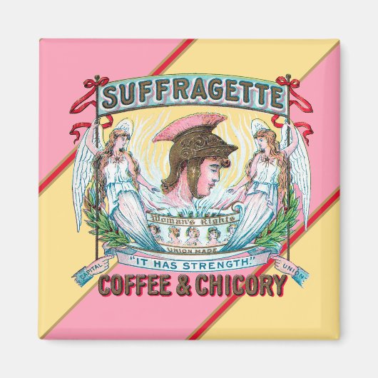 Suffragette koffie en cichorei magneet (Voorkant)