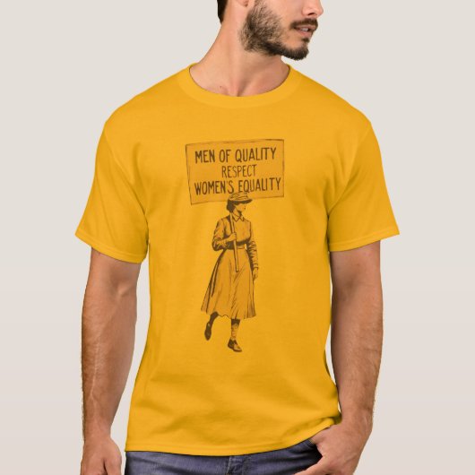 Suffragette Marching, Respect Women's Equality T-s T-shirt (Voorkant)