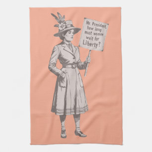 suffragette Mr. President Hoe lang Vrijheid Theedoek