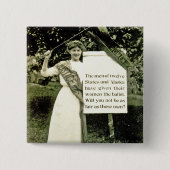 Suffragette Pin Vierkante Button 5,1 Cm (Voorkant)