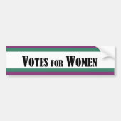 Suffragette stemmen voor vrouwelijke Bumpersticker (Voorkant)